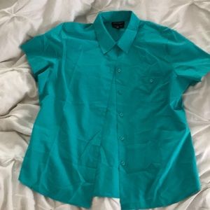 FoxCroft Teal Button-up